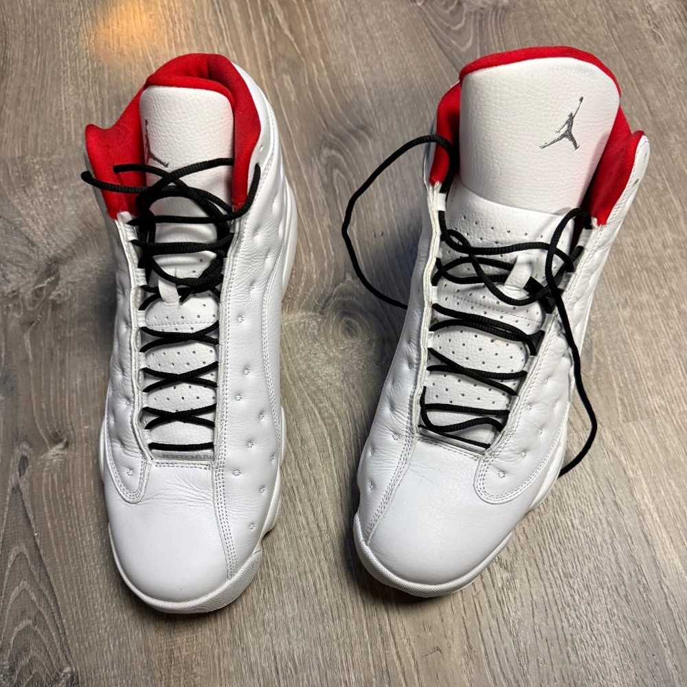 Air Jordan 13 Retro White Red Black Size14